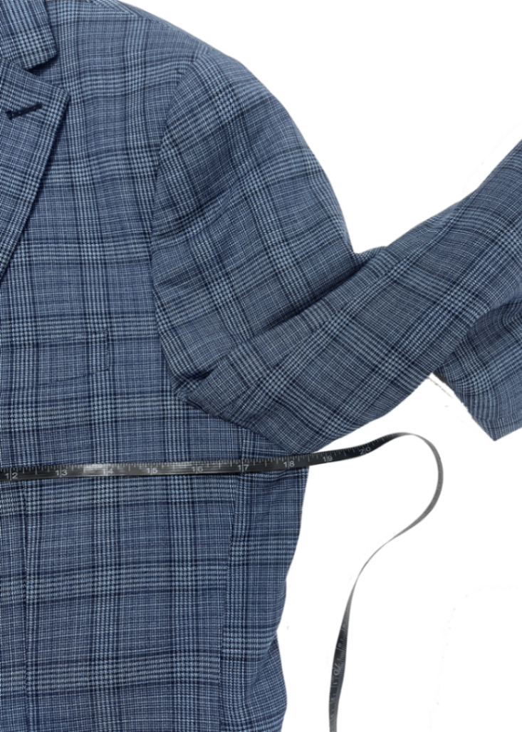 'George' Blue Check Blazer / Size 38
