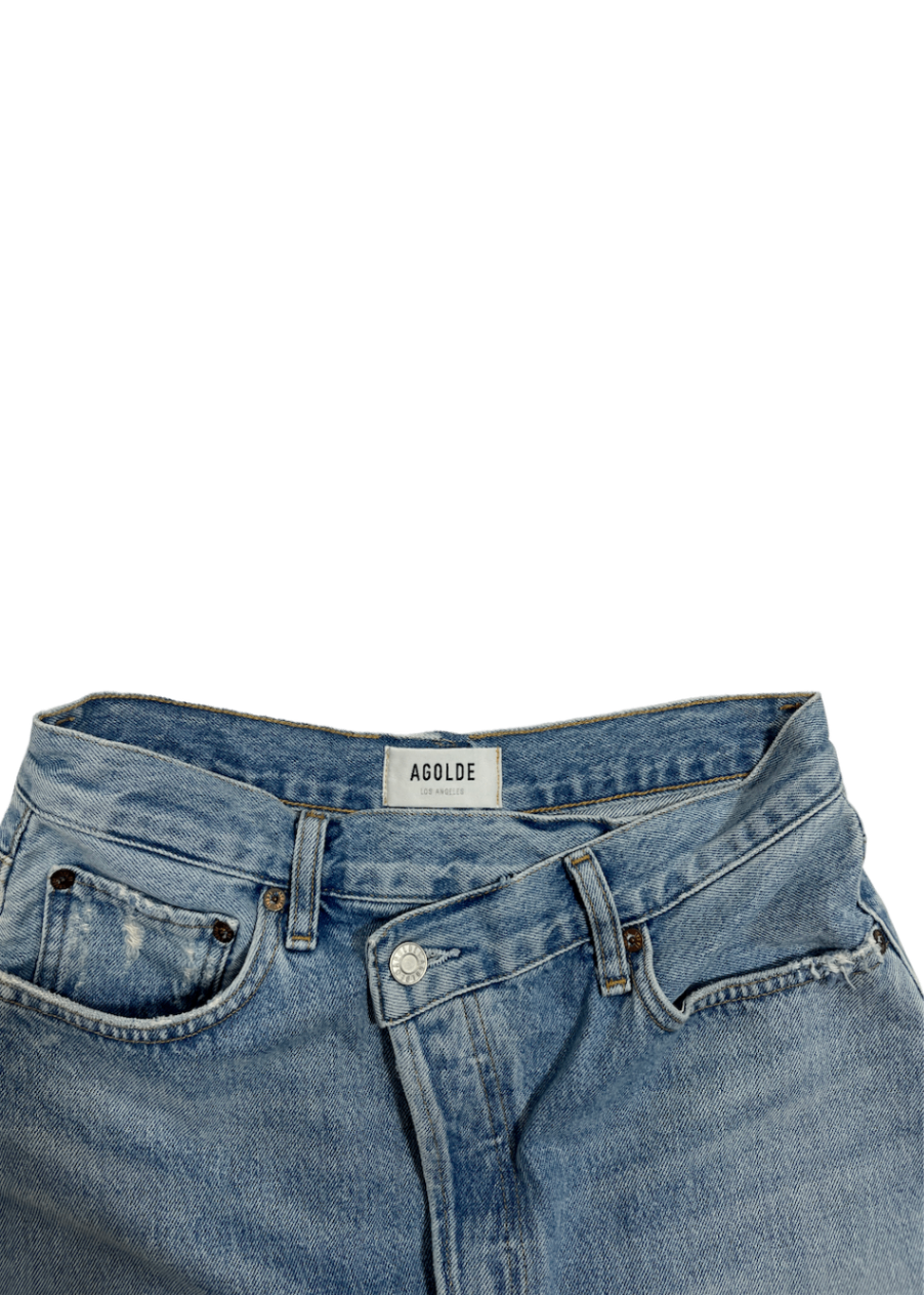 Criss Cross Skirt Light Wash / Size 28