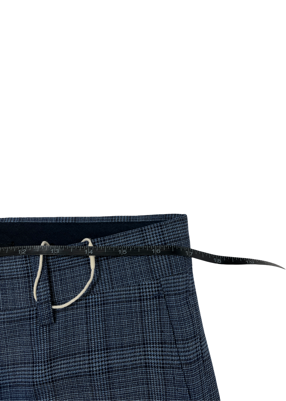 'Las' Blue Check Suit Pant / Size 32