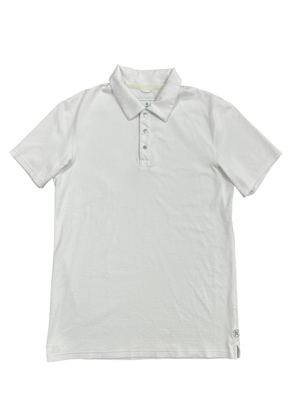 Solotex Mesh Tiebreak White Polo / Size M