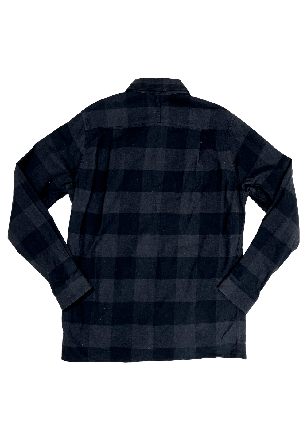 Plaid Flannel Black Button Up / Size L