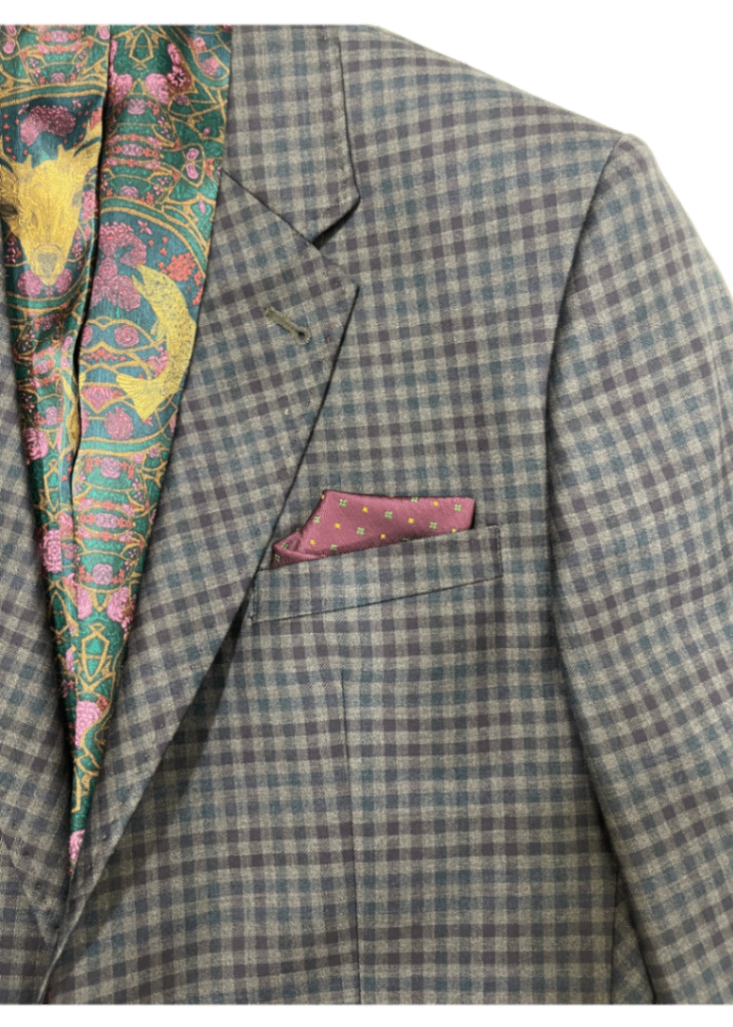 Tight Lines Dark Green Check Blazer / Size 38