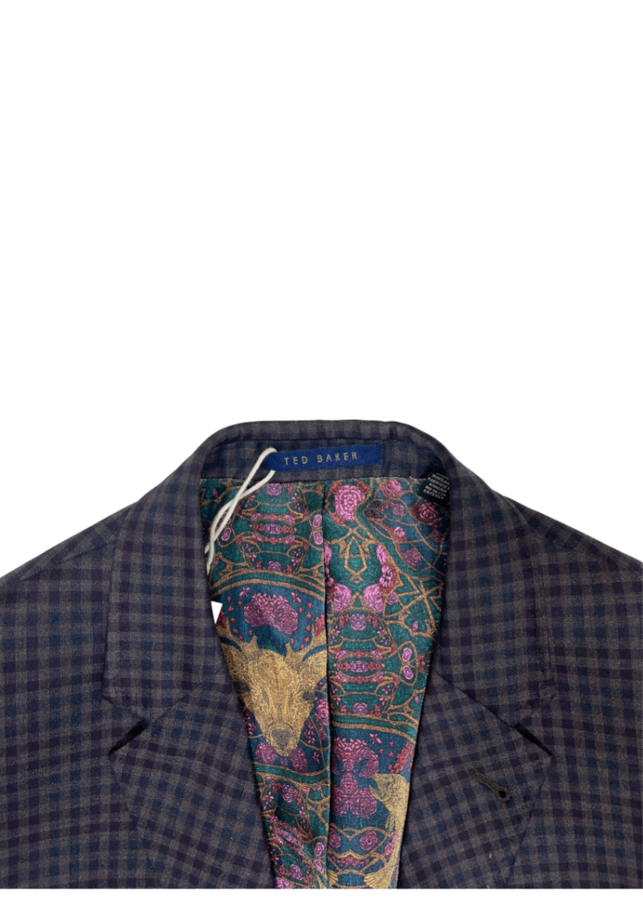 Tight Lines Dark Green Check Blazer / Size 38