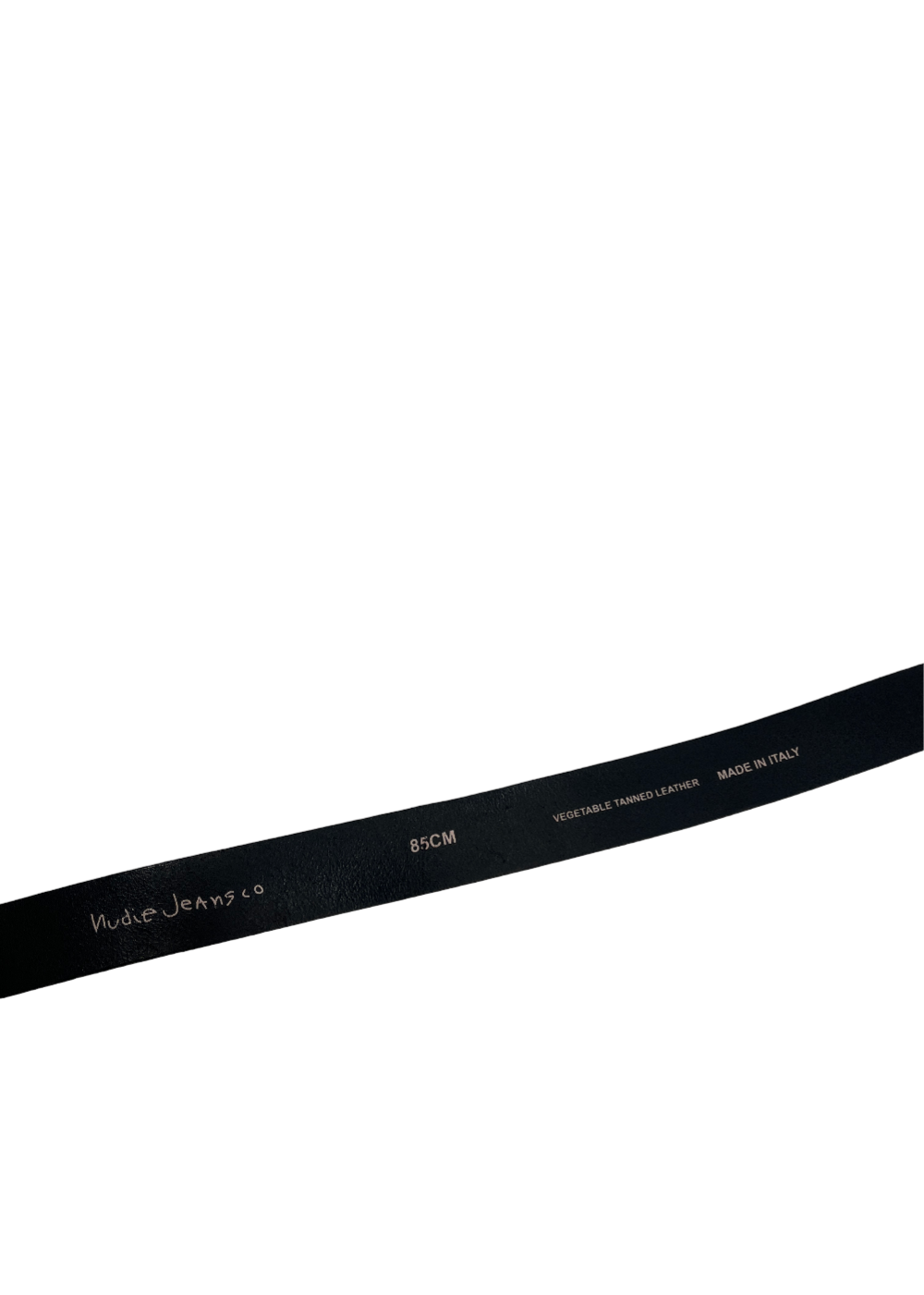 Vegetable Tanned Leather Belt Black / Size 85