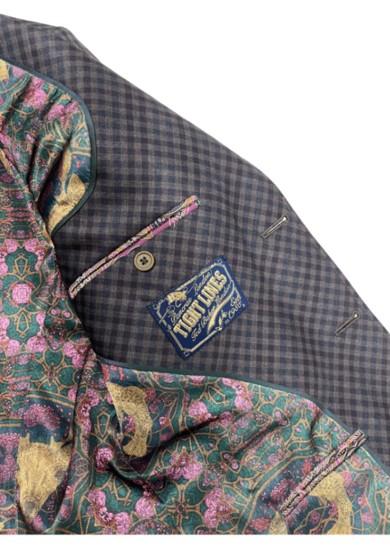 Tight Lines Dark Green Check Blazer / Size 38