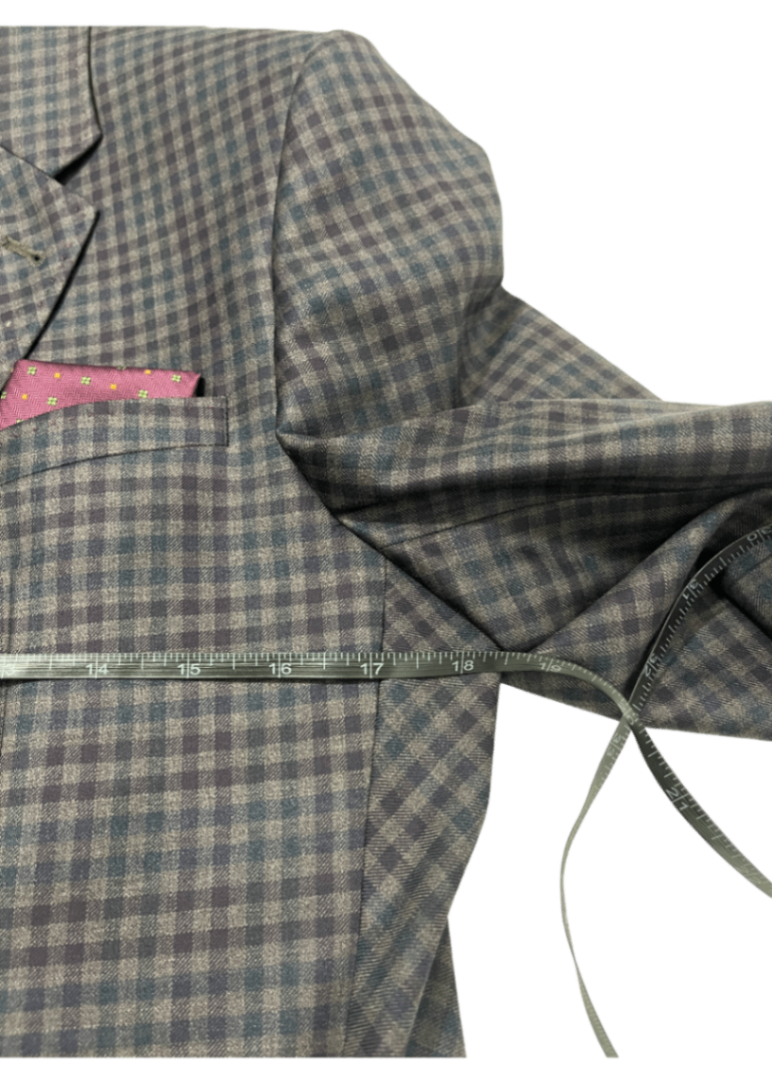 Tight Lines Dark Green Check Blazer / Size 38
