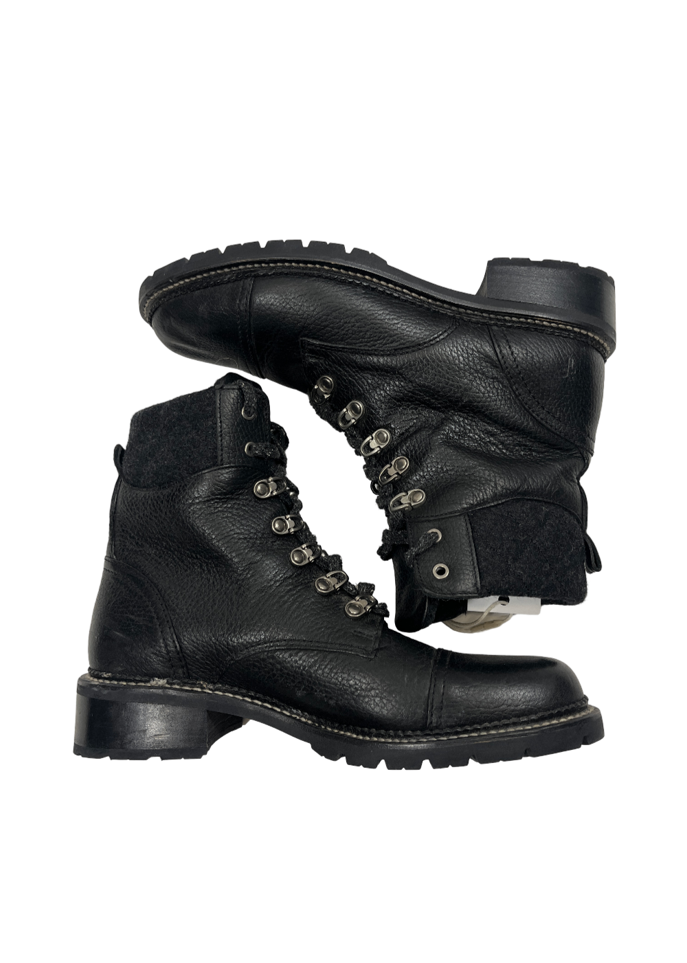 Samantha Lace Up Hiker Boot Black / Size 9.5
