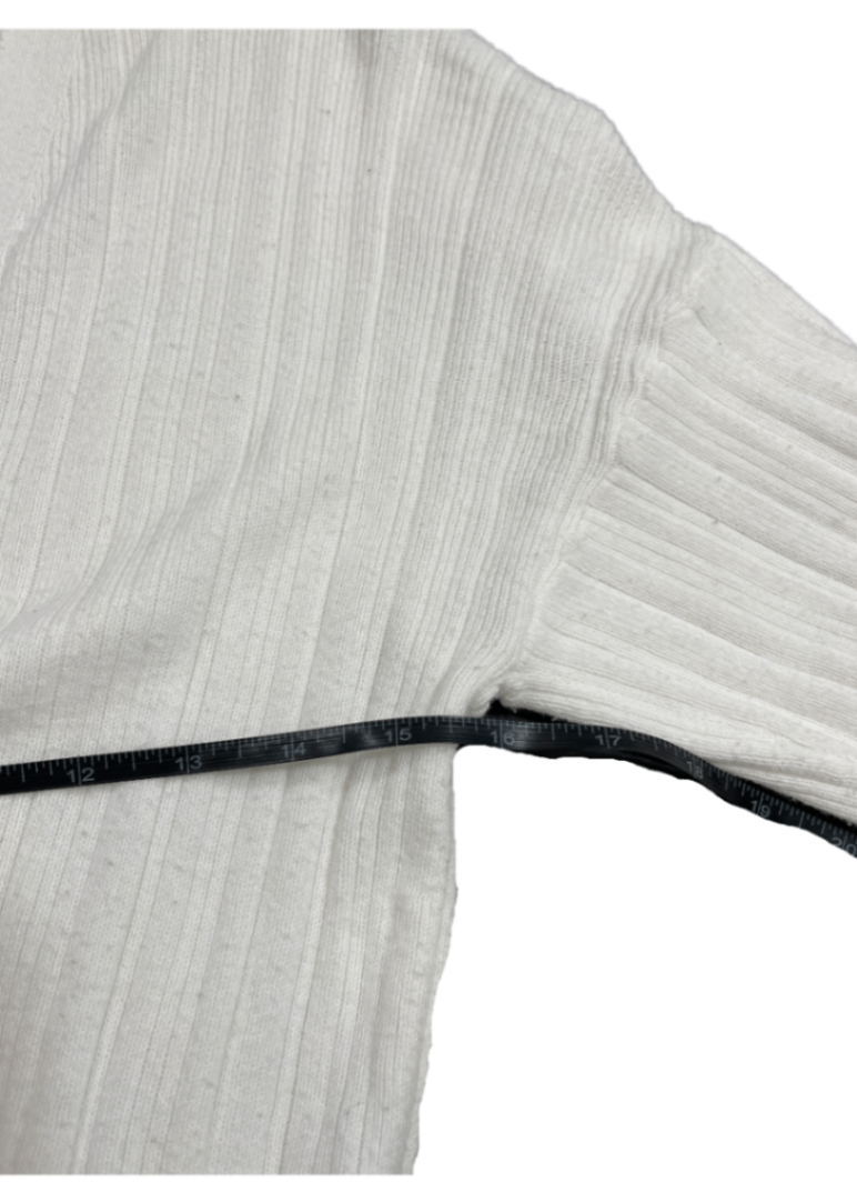 Cotton Ribbed Cardigan Sweater / Size S