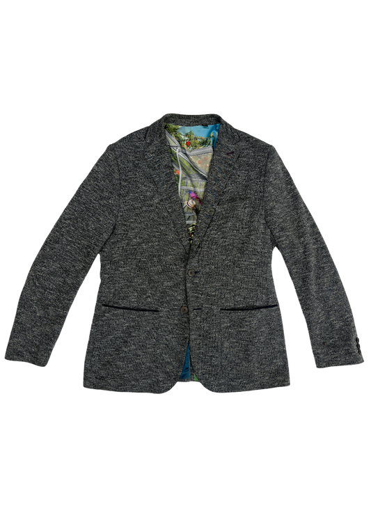 Grey Knit Blazer / Size 5 (L)