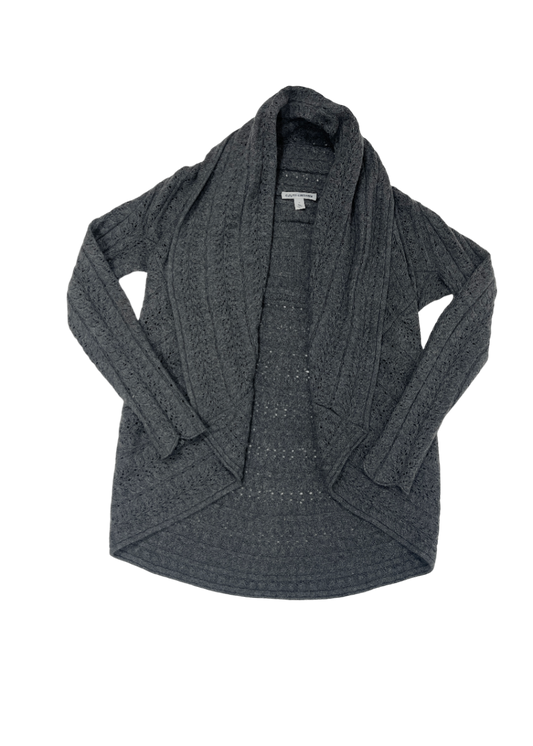 Open Front Textured Cashmere Cardigan Grey / Size S