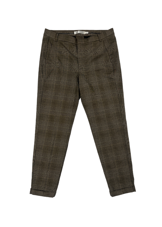 Zella Brown Plaid Cuffed Trouser / Size 10