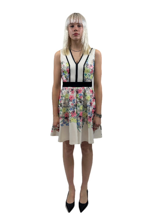 Solarh Floral Print Flare + Flare Dress / Size 1 (S)