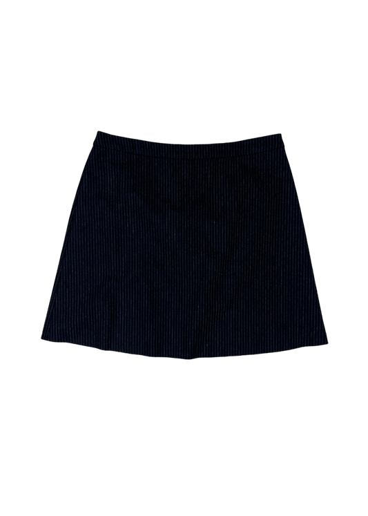 Isazo Navy Chalk Stripe Skirt / Size 36
