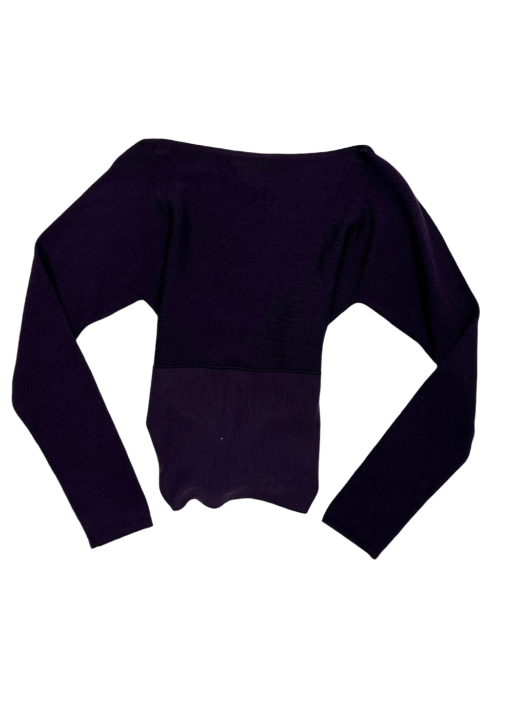 Crewneck Wrap Tie Front Sweater / One Size