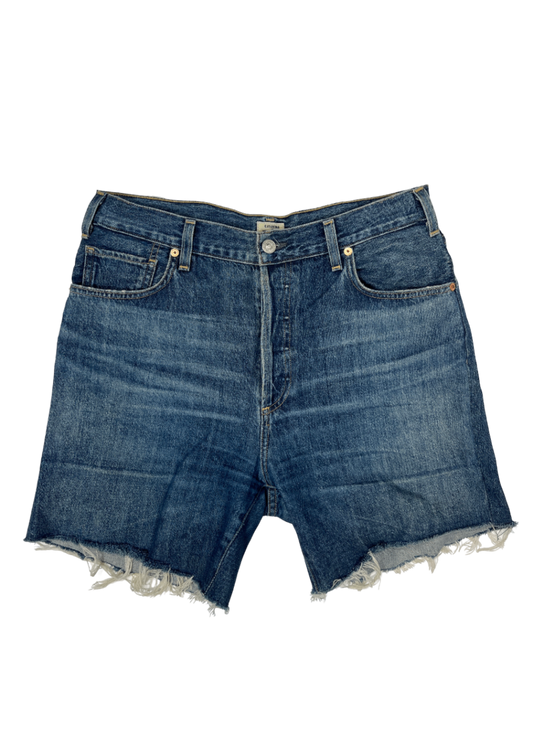 Bailey High-Rise Relaxed Denim Shorts / Size 30