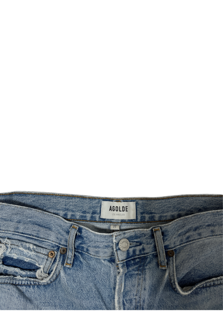 90's Straight Leg Light Wash Jean / Size 27