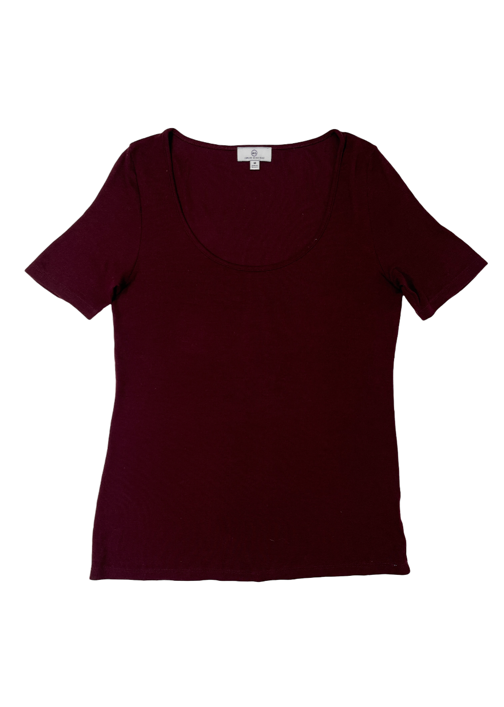 Jaxon Ribbed Scoop Neck Tee / Size M