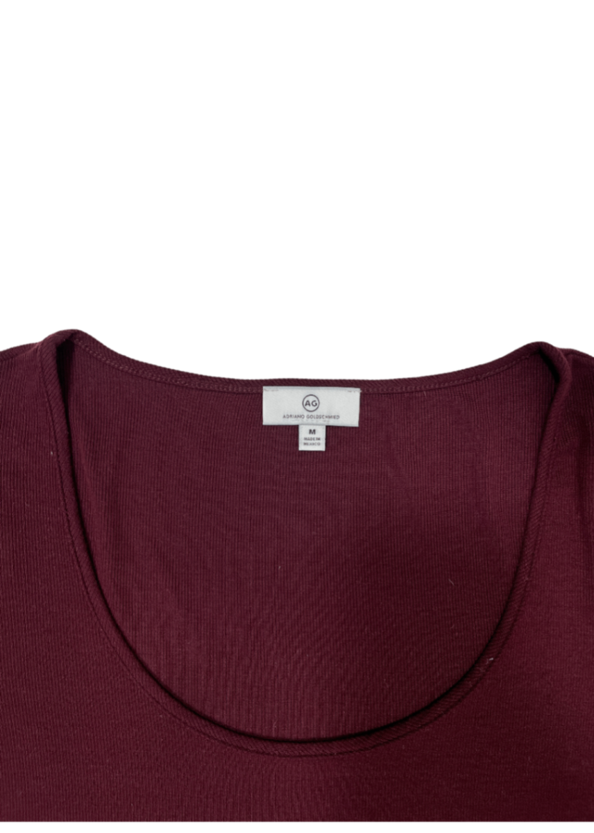 Jaxon Ribbed Scoop Neck Tee / Size M