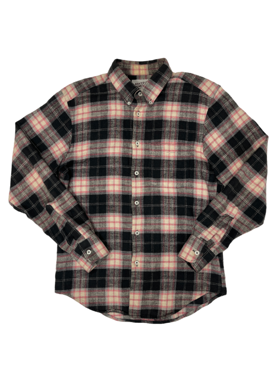 Tweedy Cotton Vintage Brushed Flannel Brown / Size M