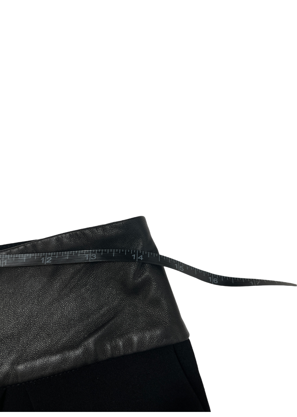 Leather Waistband Mini Skirt Black / Size 4