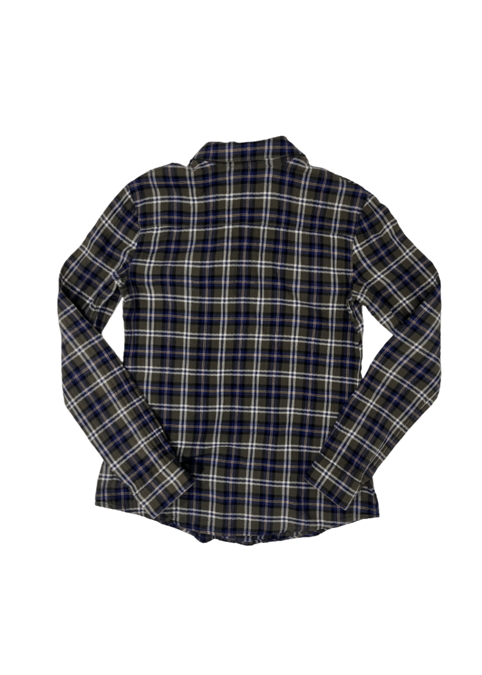 Dark Green/Purple Plaid Flannel Shirt / Size 2 (M)