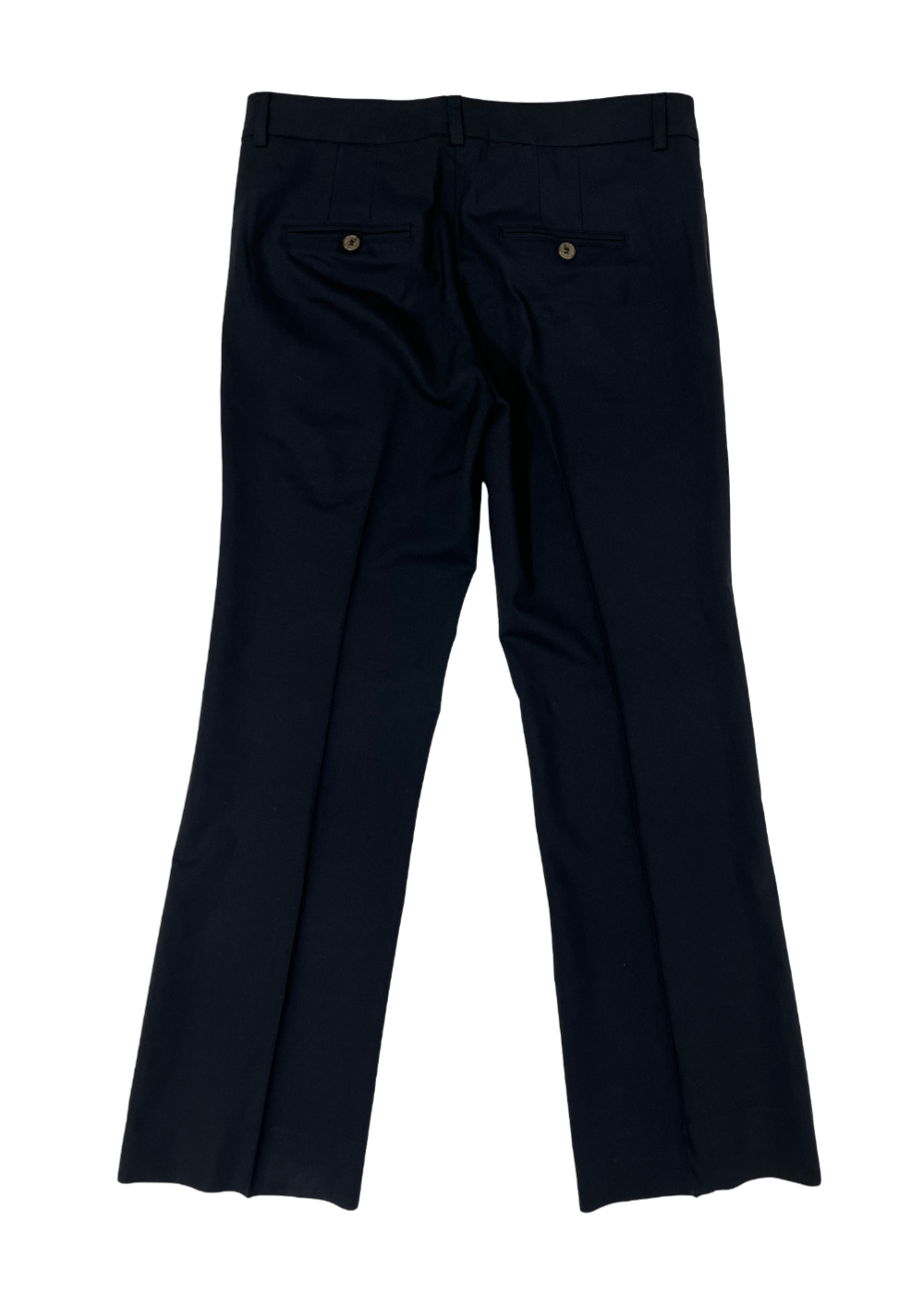 Straight Leg Black Wool Pant / Size 8