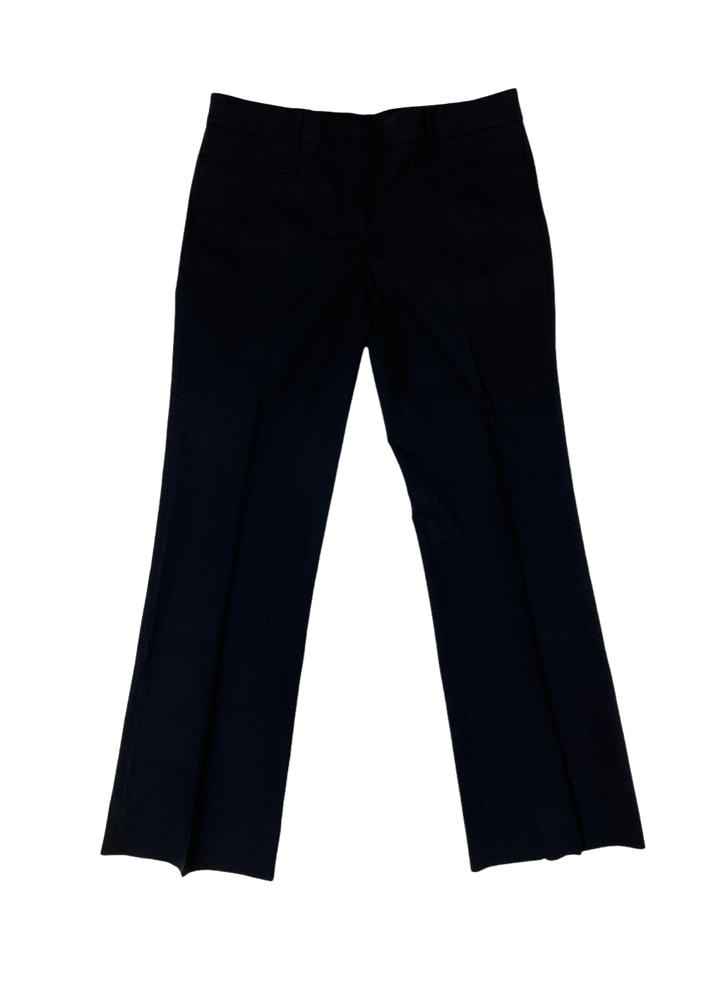 Straight Leg Black Wool Pant / Size 8