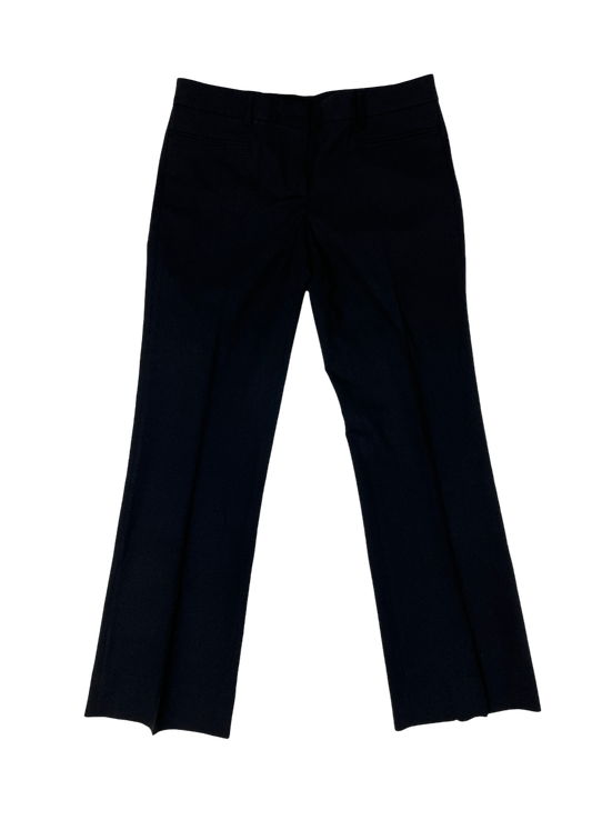 Straight Leg Black Wool Pant / Size 8