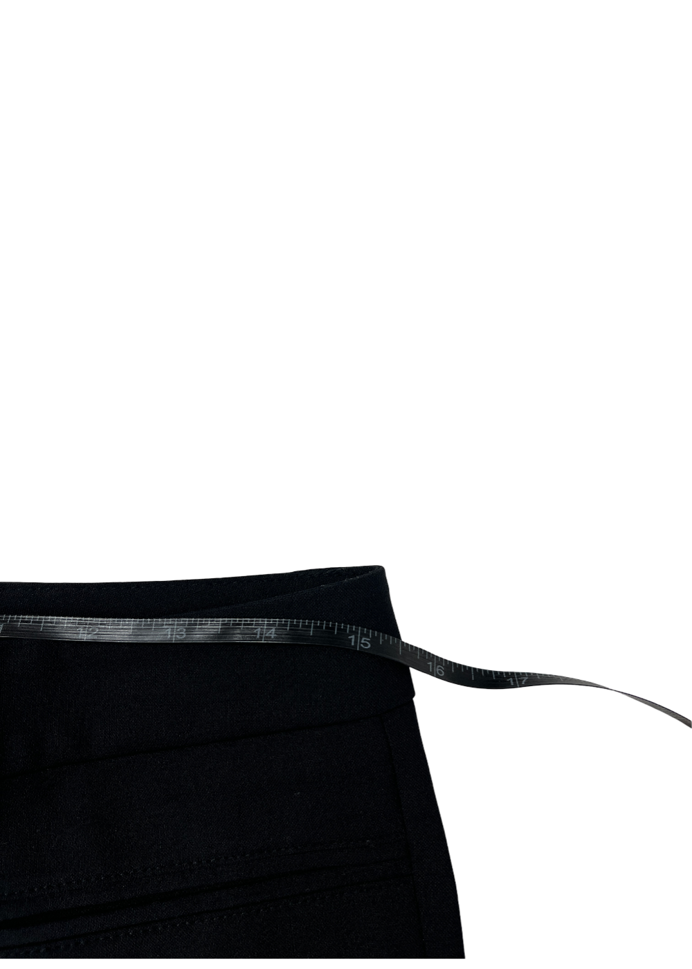 Straight Leg Black Wool Pant / Size 8