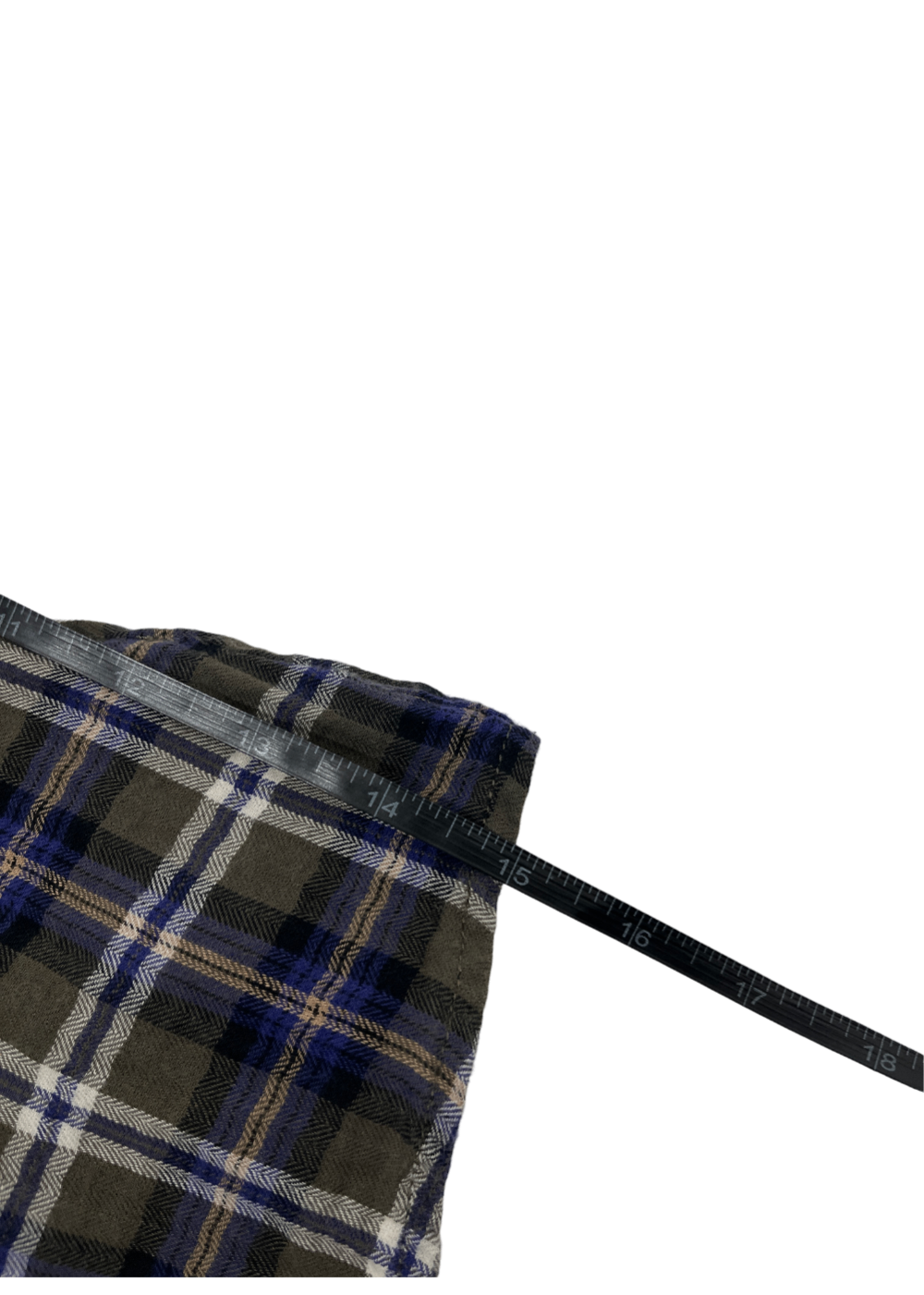 Dark Green/Purple Plaid Flannel Shirt / Size 2 (M)