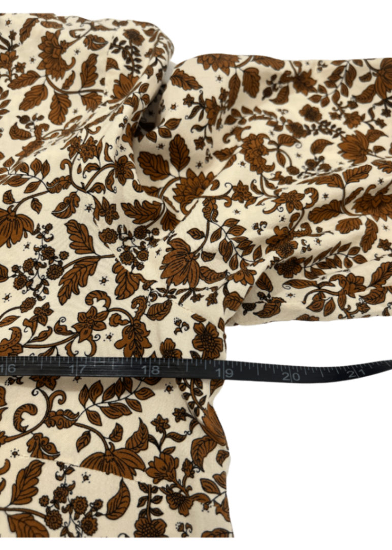Tonnie Beige/Brown Floral Blouse / Size 6