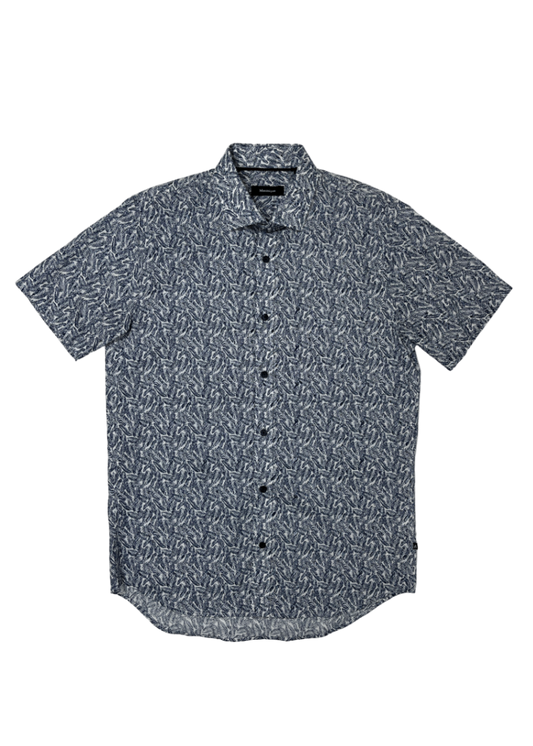 Trostol Feather Short Sleeve Shirt Blue / Size M