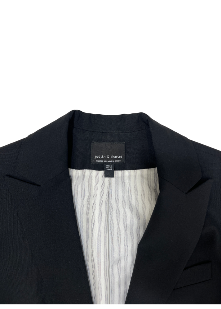 Single Button Blazer Black / Size 2