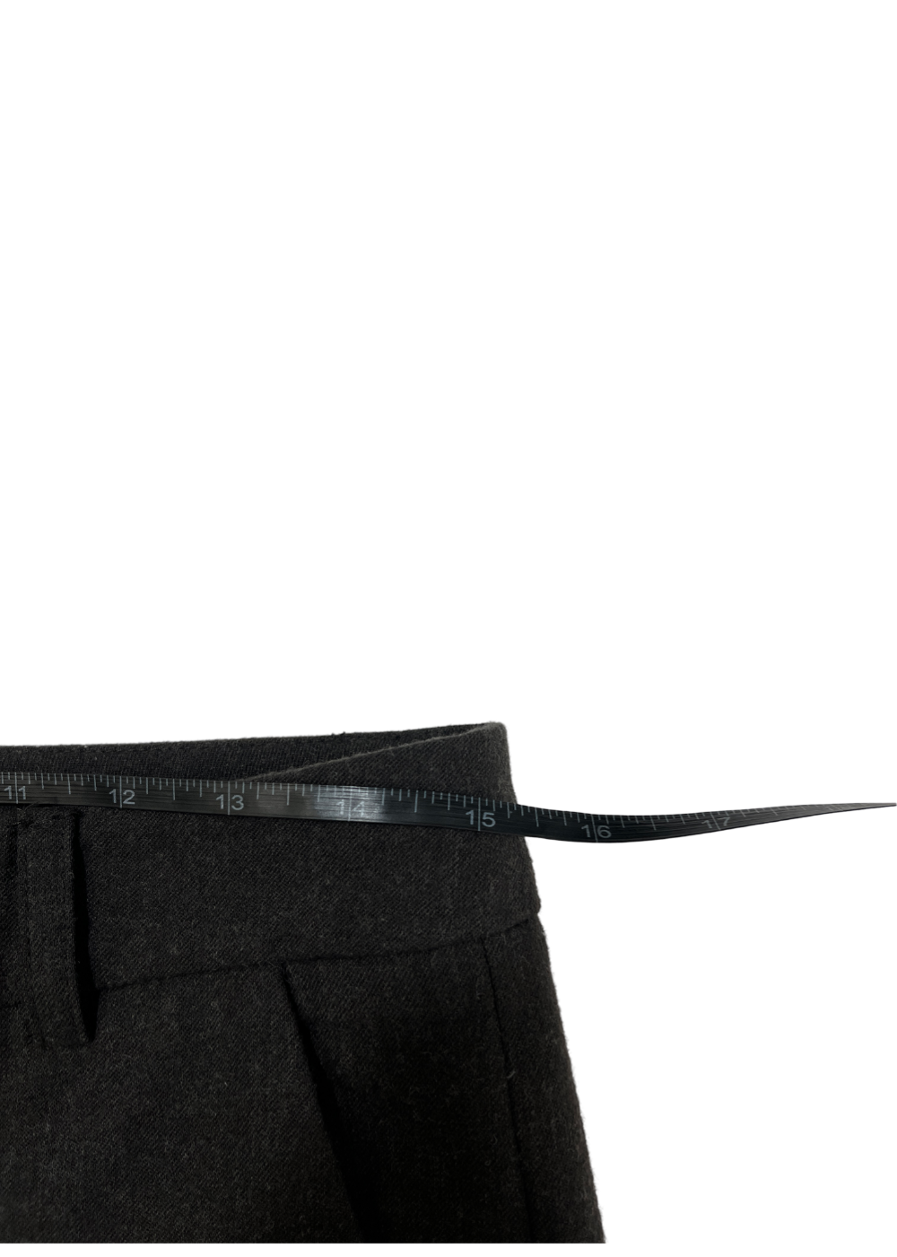 Grey Cuffed Wool Trouser / Size 6