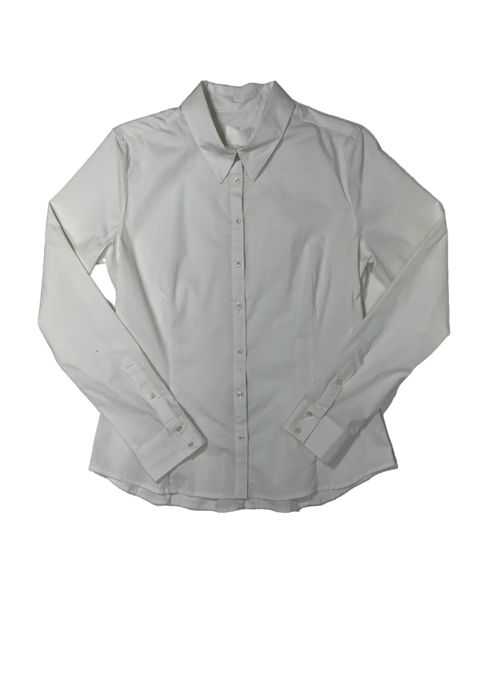 Cotton Stretch White Shirt / Size 12