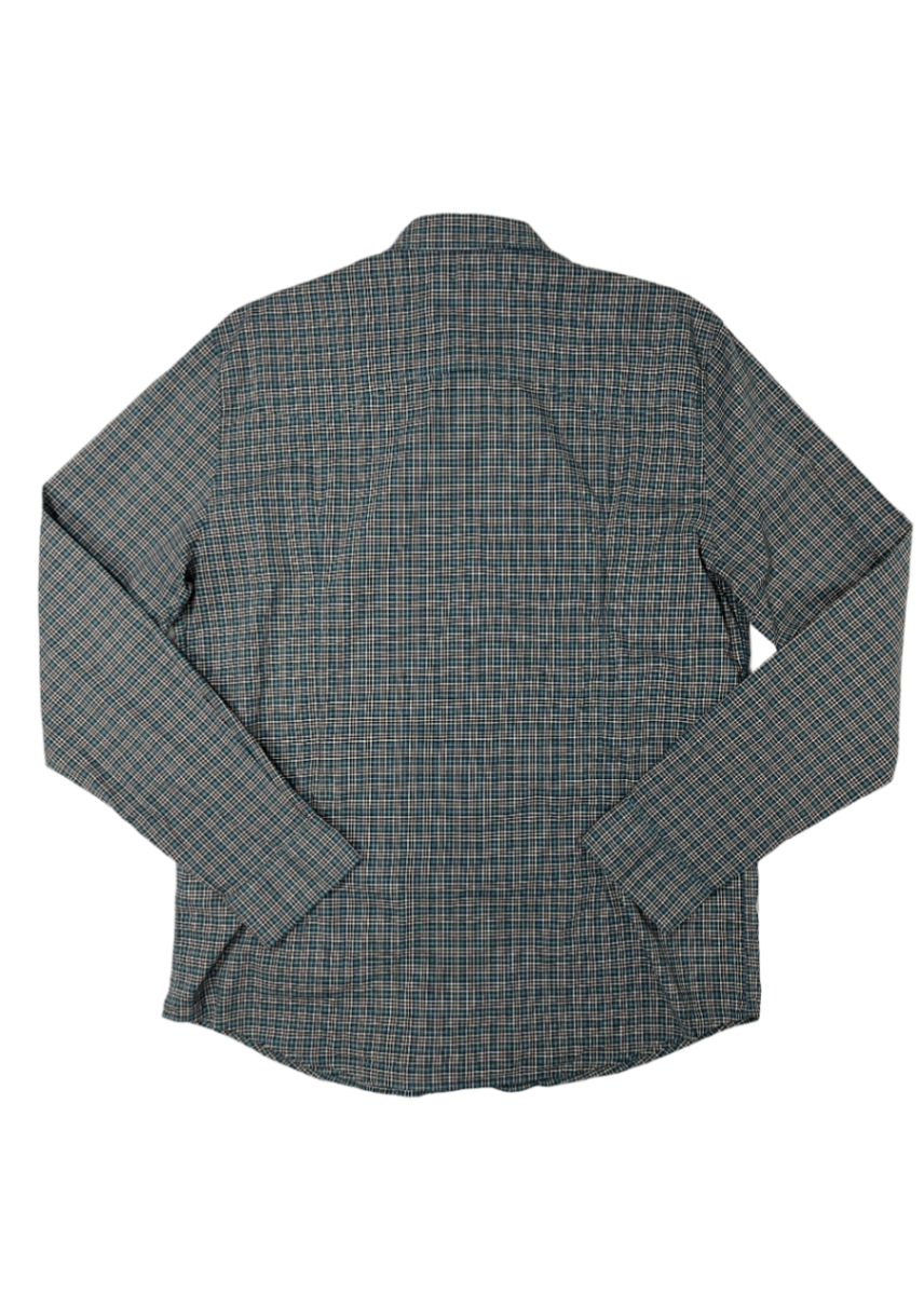 Check Snap Front Western Shirt / Size XL