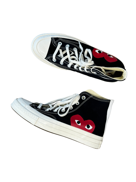 Comme des Garçons Play Converse High Sneakers Black / Size 6M/8W
