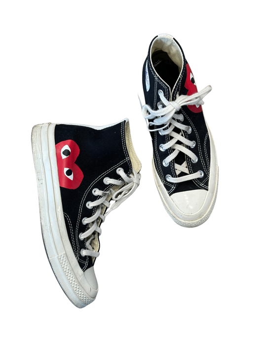 Comme des Garçons Play Converse High Sneakers Black / Size 6M/8W