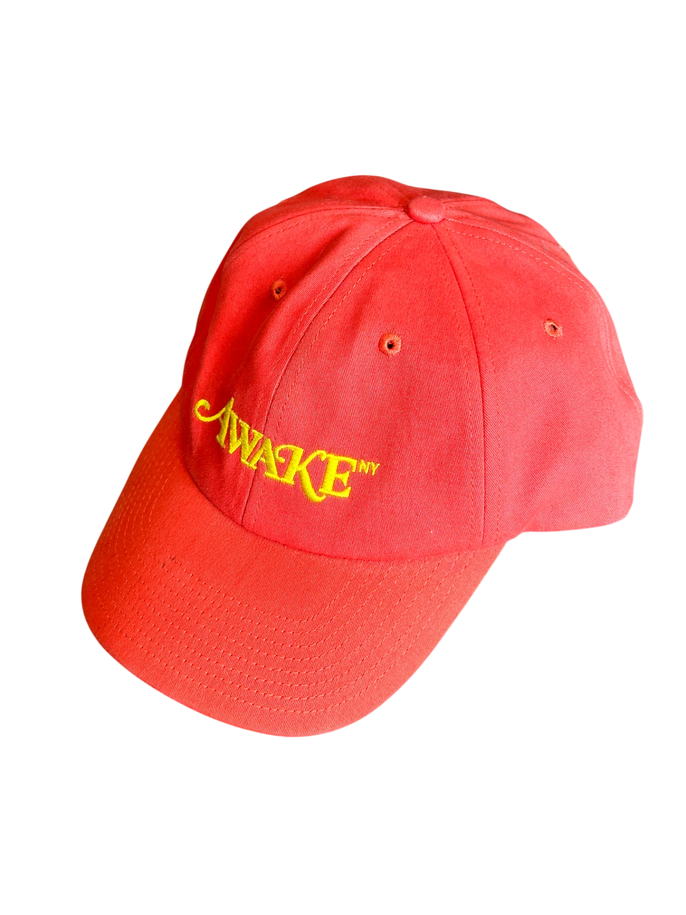 Awake NY Logo 6 Panel Hat Coral / One Size