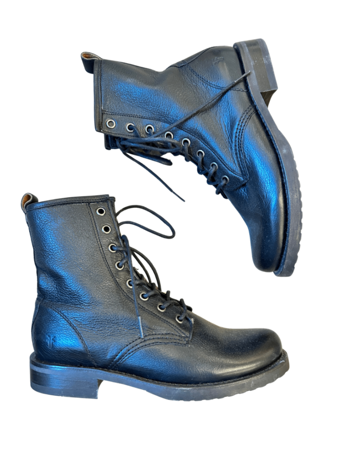 Veronica Lace Up Combat Boots Black / Size 7.5W