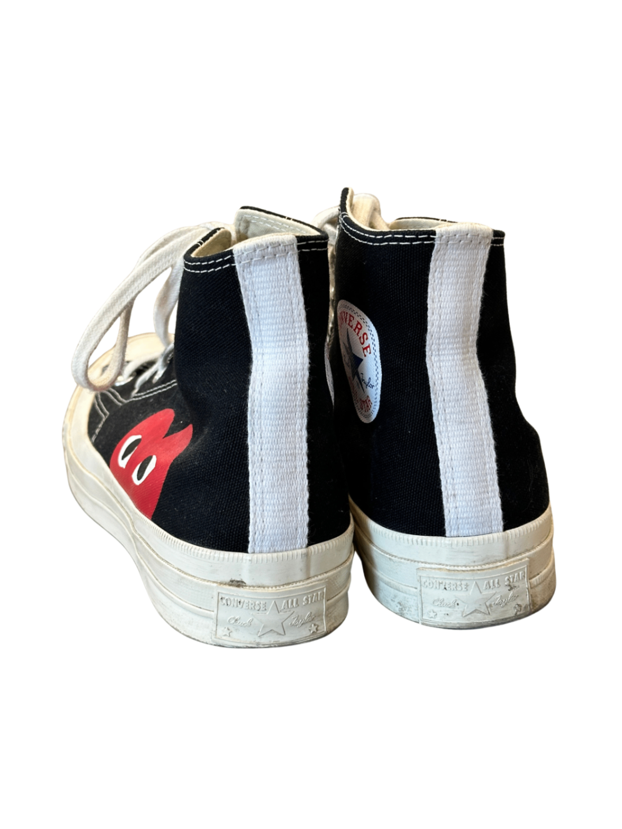 Comme des Garçons Play Converse High Sneakers Black / Size 6M/8W