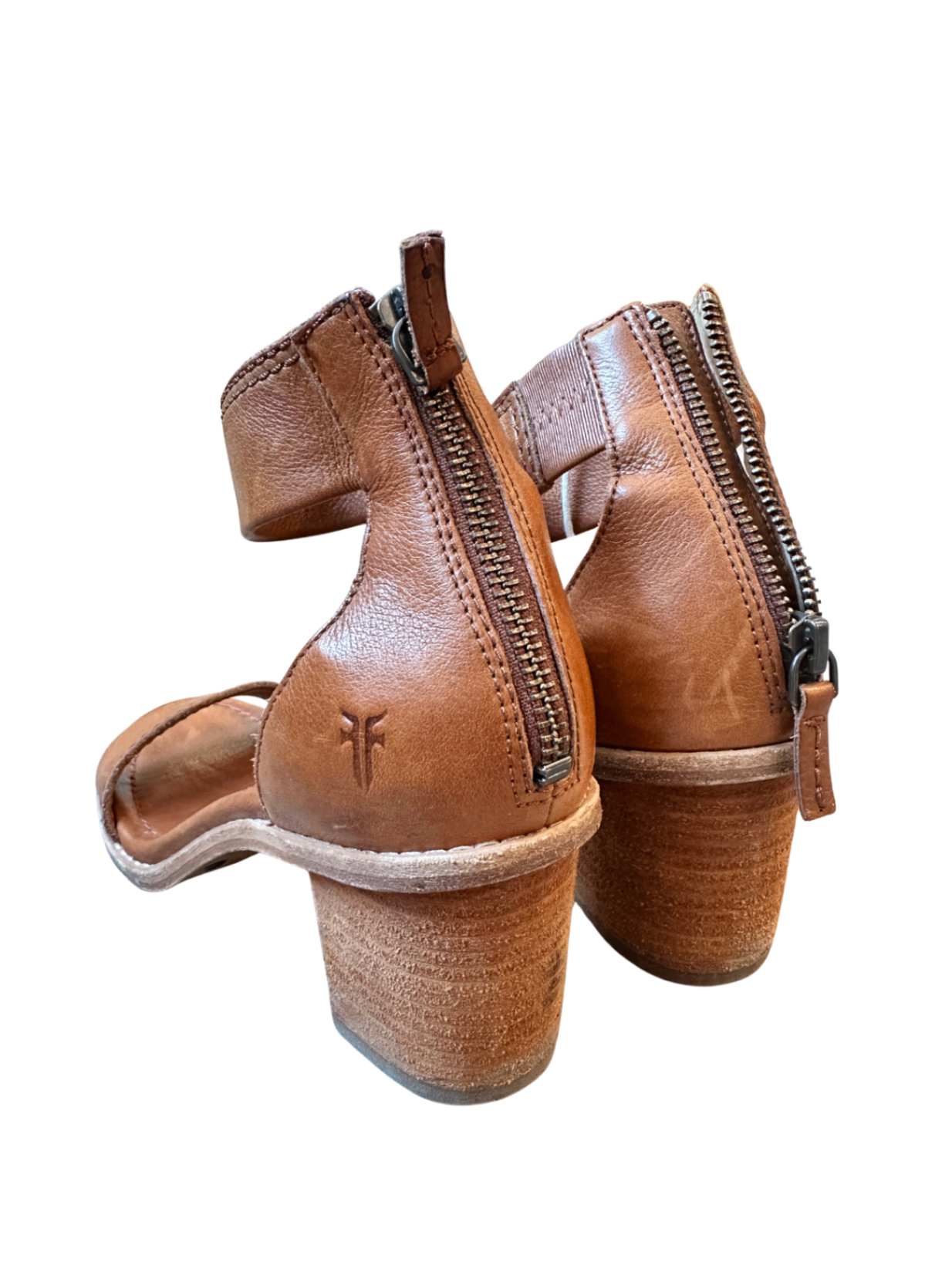 Brielle Back Zip Sandal Cognac / Size 7
