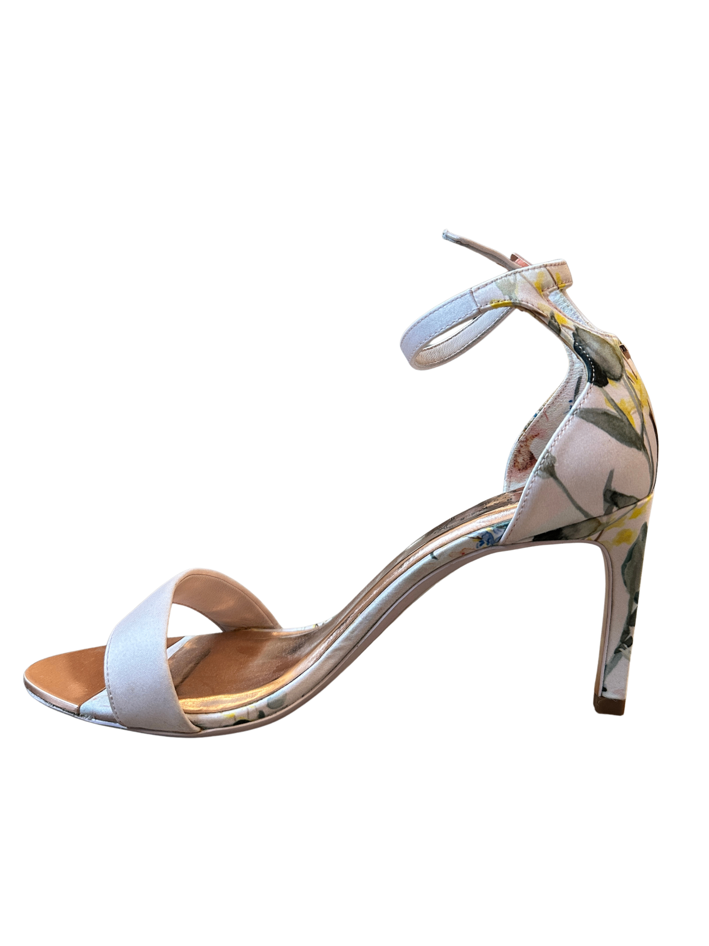 Floral High Heel Sandals Pink / Size 38.5