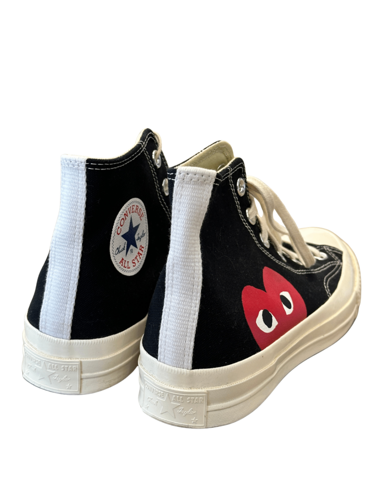 Comme des Garçons Play Converse High Sneakers Black / Size 6M/8W