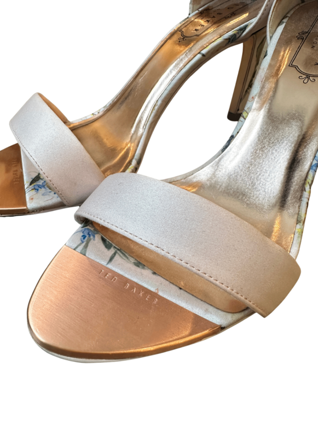 Floral High Heel Sandals Pink / Size 38.5