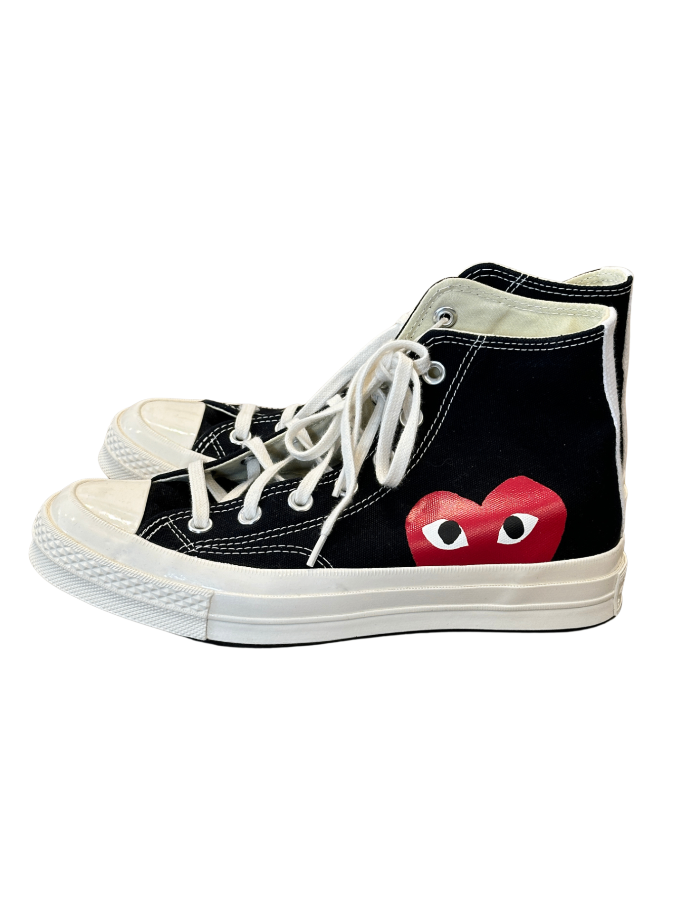 Comme des Garçons Play Converse High Sneakers Black / Size 6M/8W