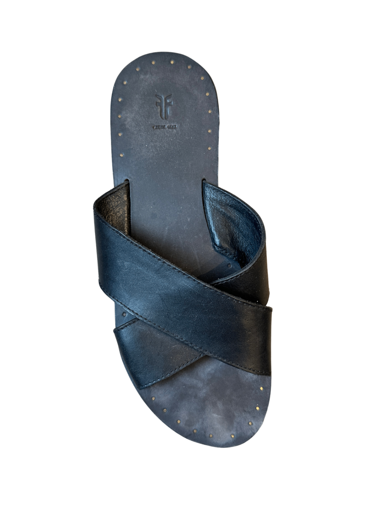 Criss Cross Leather Sandal Black / Size 7.5