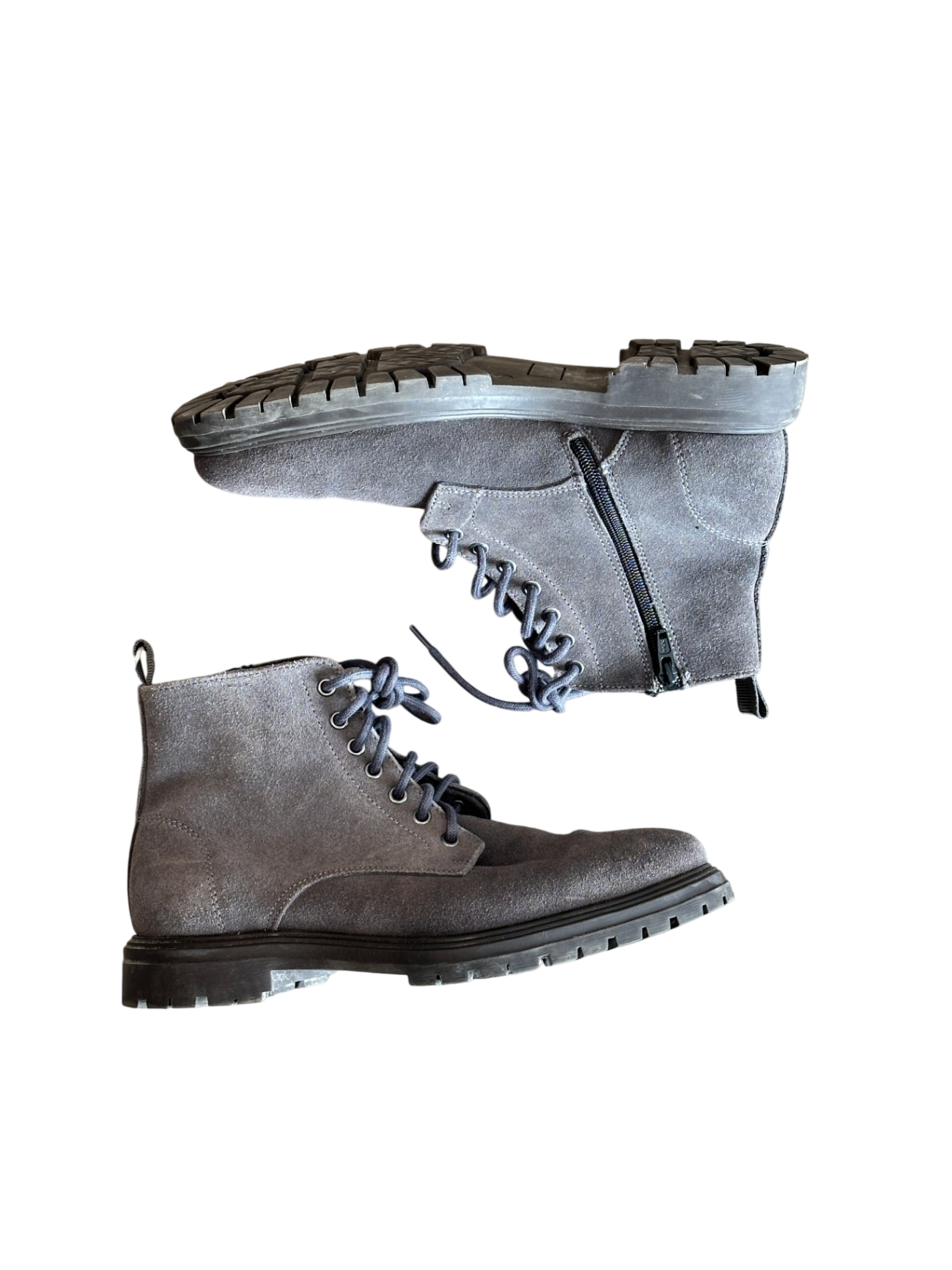 Lace Up Suede Boot Grey / Size 41