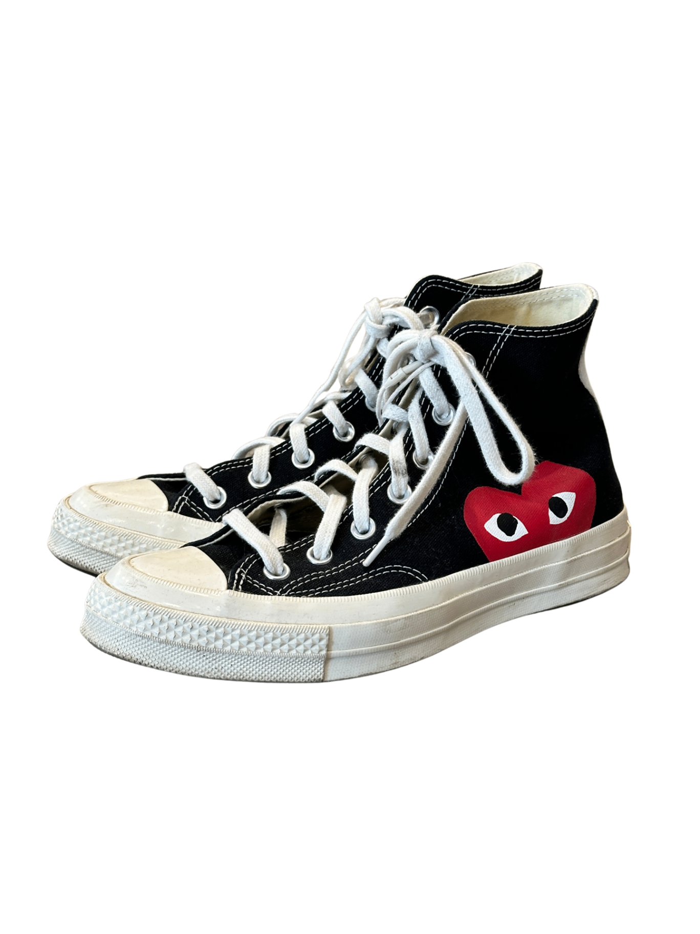 Comme des Garçons Play Converse High Sneakers Black / Size 6M/8W