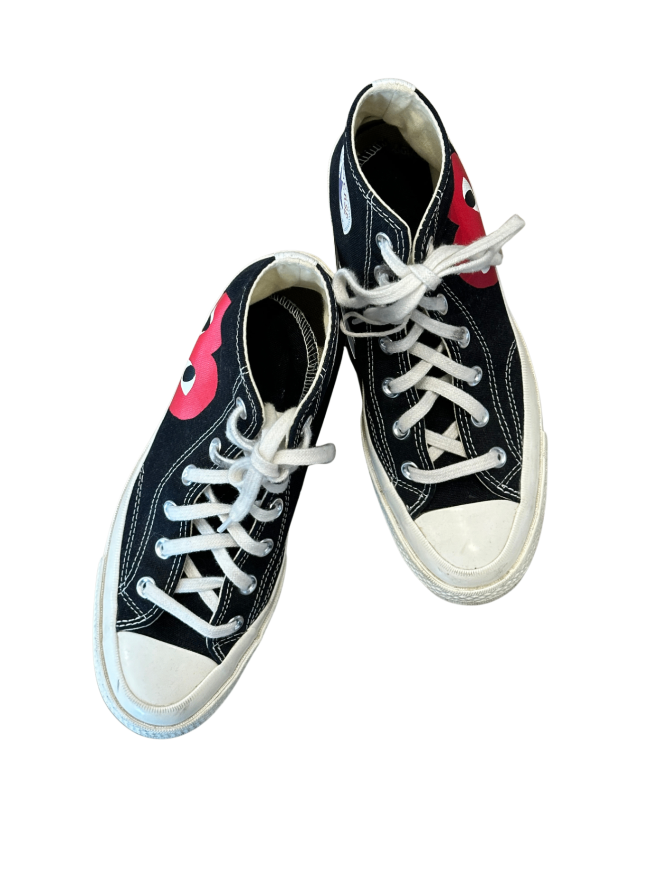 Comme des Garçons Play Converse High Sneakers Black / Size 6M/8W